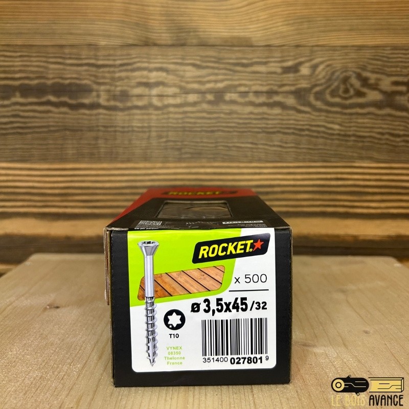 boite de vis à parquet et lambris rocket
