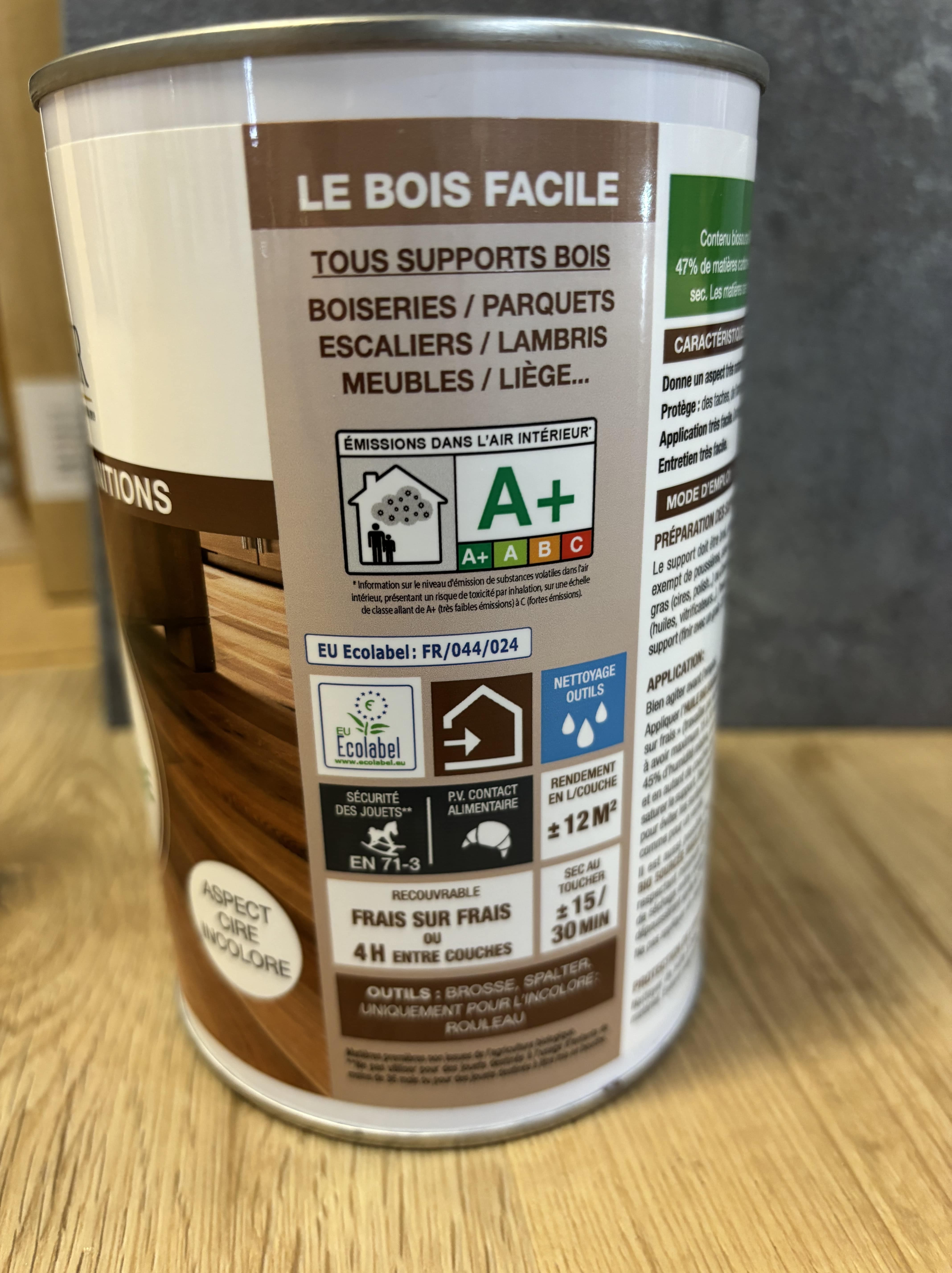 huile mauler blanchi effet cire