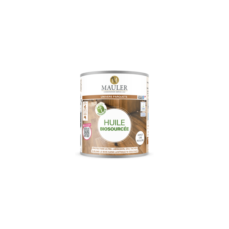 Huile biosourcée MAULER Incolore Mat 1 litre