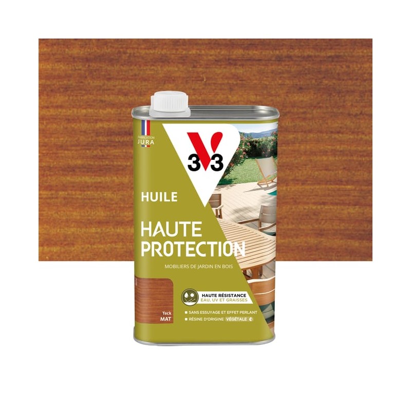 Huile bois extérieur V33 Teck Mat 1 litre