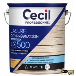Lasure d'imprégnation Cécil Professionnel LX500 3 litres
