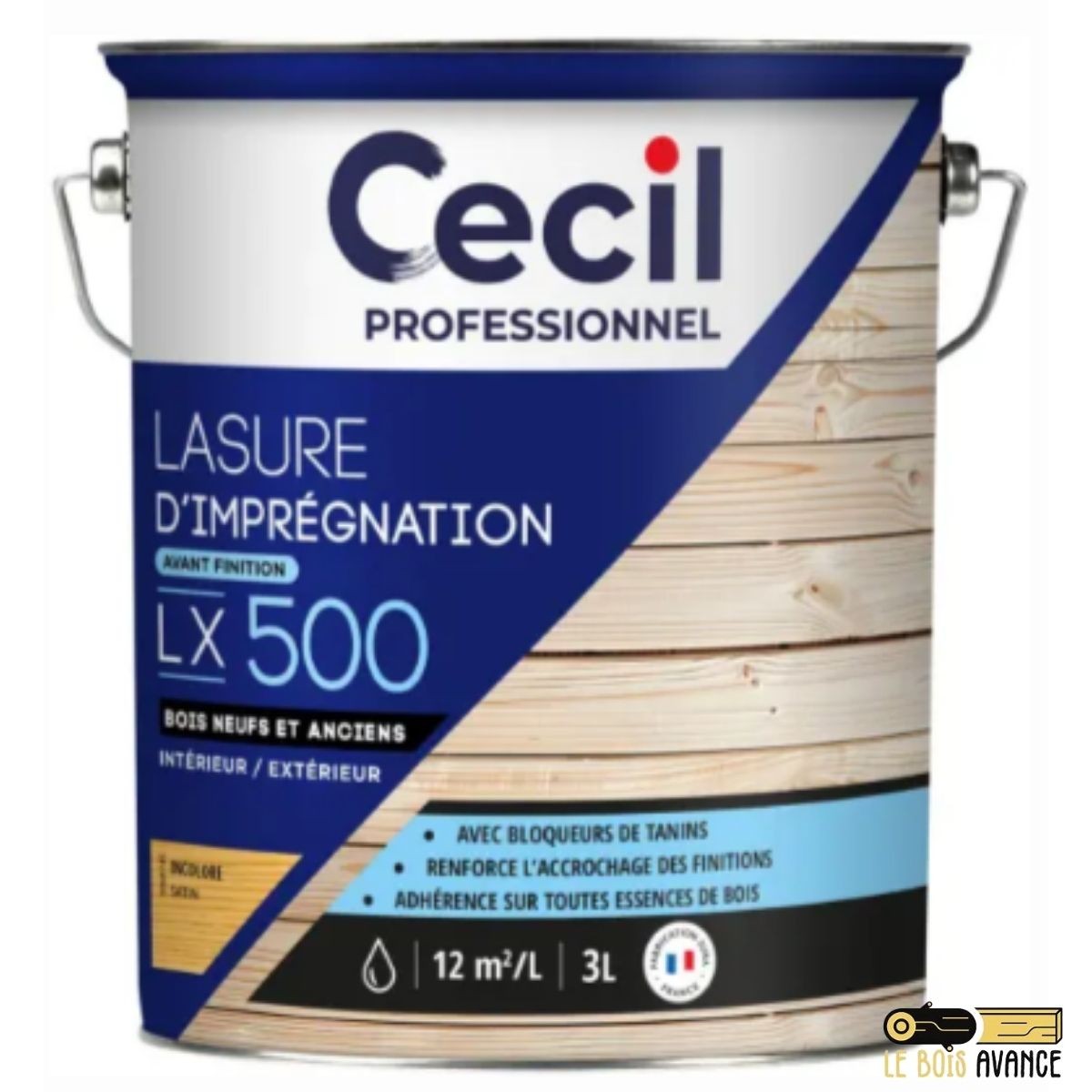 Lasure d'imprégnation Cécil Professionnel LX500 3 litres