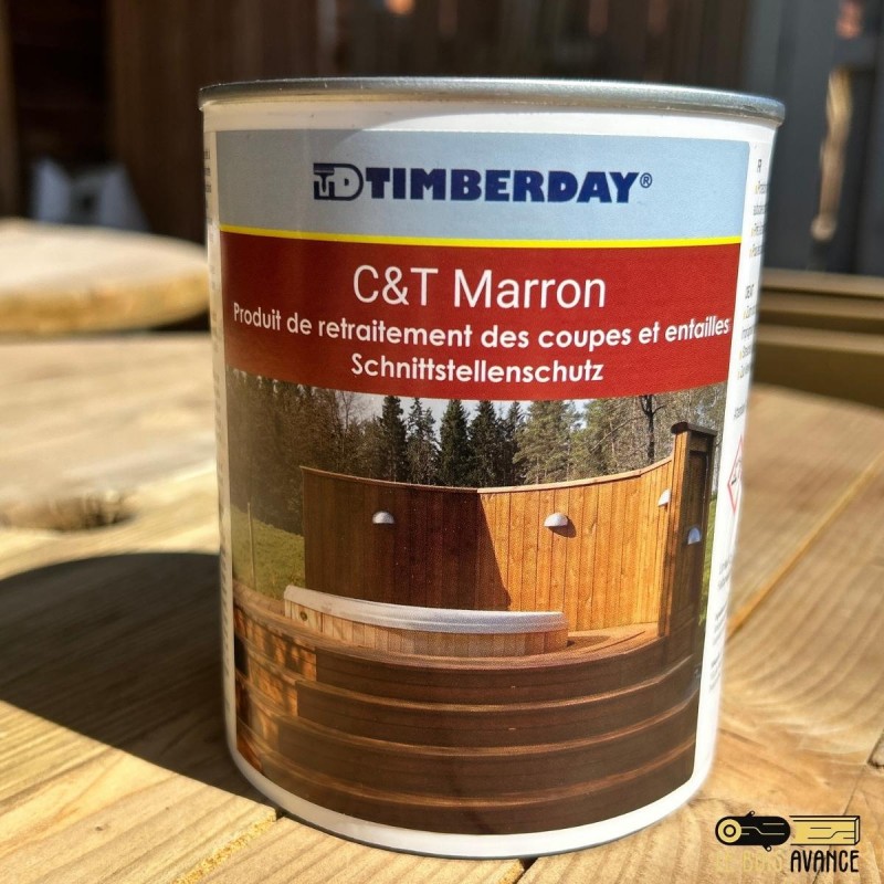 traitement des coupes bois autoclave TIMBERDAY Marron 1 litre