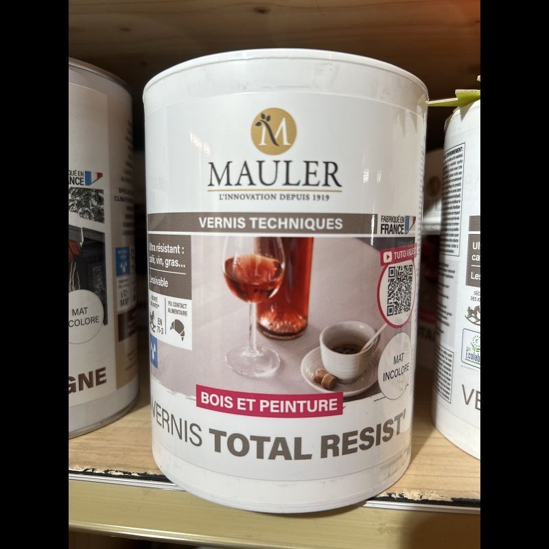 Vernis Total Resist' MAULER Mat Incolore 0,5 litre