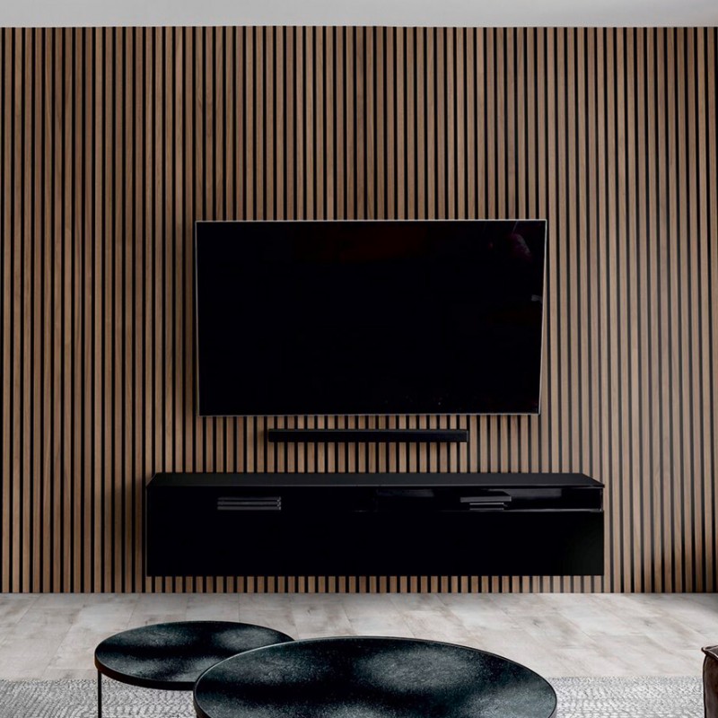 Panneau acoustique bois Noyer à tasseaux ter Hürne