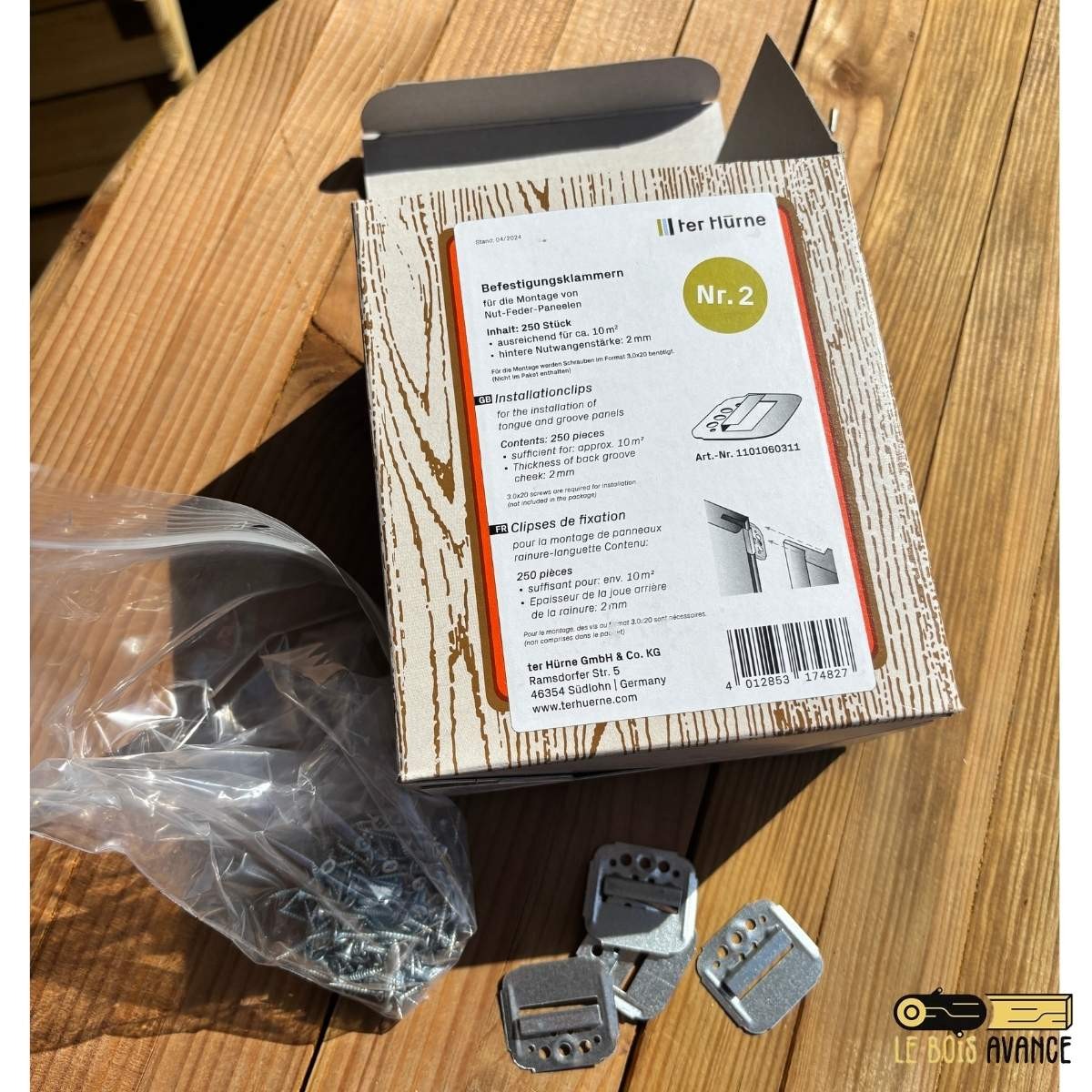 Clips de fixation pour panneaux ter Hürne UniqueDesign