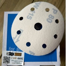 Disque abrasif 125 mm grain 80 perforé 8+1
