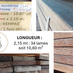 Lames de terrasse Kempas en bois exotique, lot déstockage