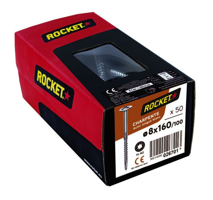 Vis à charpente Rocket tête fraisée