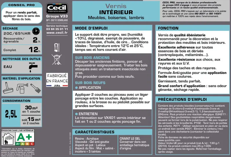 vernis bois intérieur